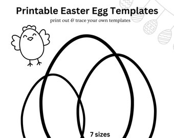 Easter egg templates to print out 4 page of egg templates paper craft project INSTANT PDF download easter craft project activity kids craft
