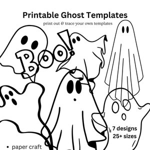 Halloween Ghost Templates: Paper Craft Decorations (PDF Download)