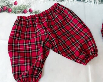 tartan baby trousers