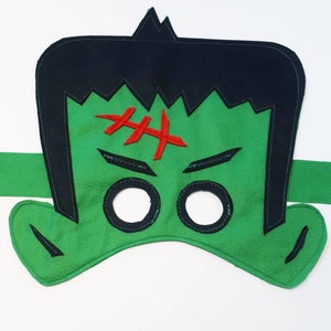 Frankenstein Felt Mask: Kids Halloween Costume, Adjustable Strap