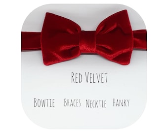 Red Velvet Boys bowtie, Baby Red Bow Tie, Boys BowTie Bowtie - Velvet Bowtie - Baby Bowtie - Red Velvet Bowtie Valentine Bowtie ,Christmas