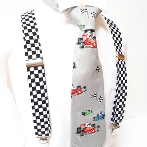 Racing car boys baby Neck -Tie Racing Car Motorcars  Wedding Pageboy  - Pre- Tied Necktie Boys Wedding Tie Birthday Tie, grand prix necktie,