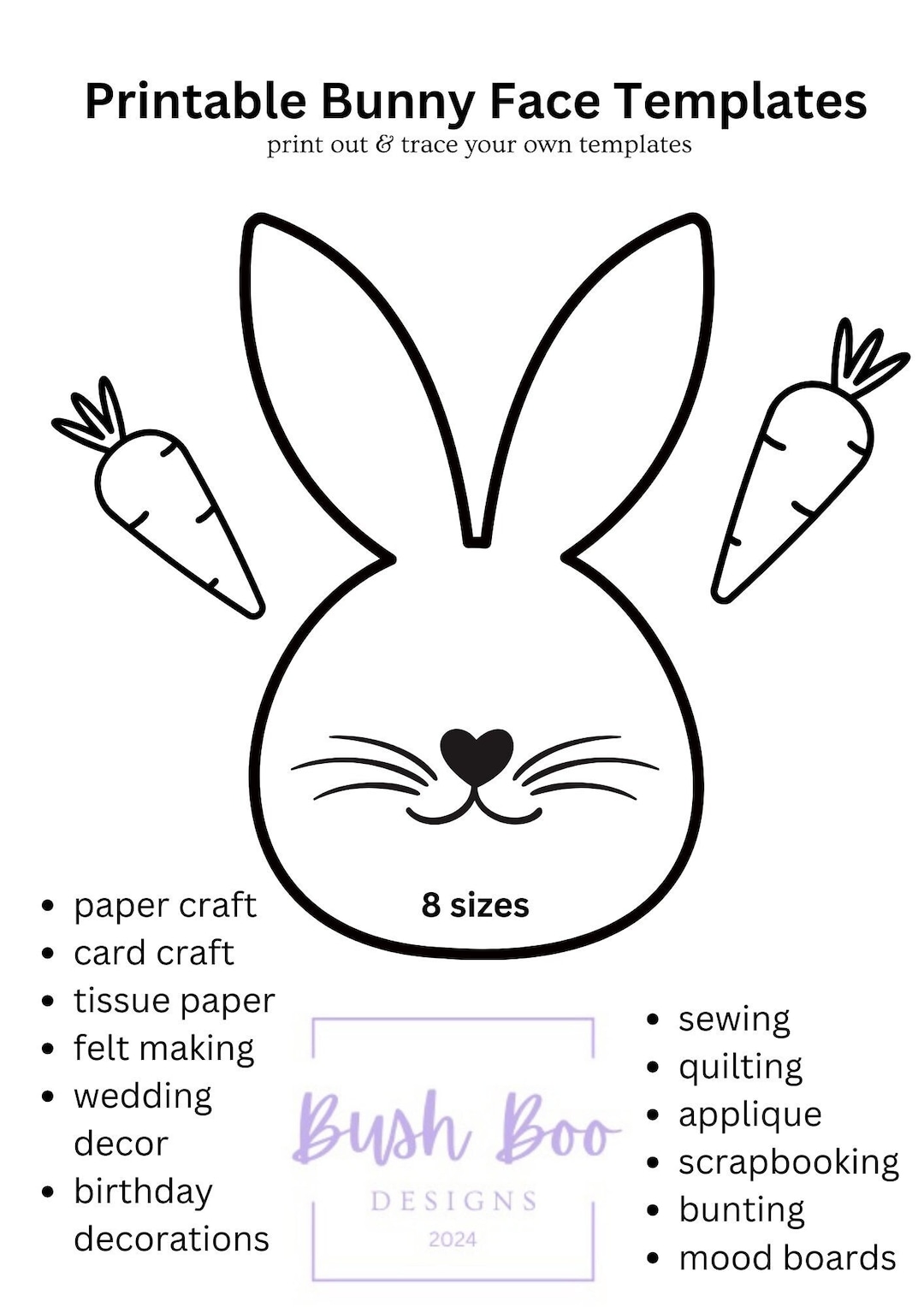 Easter Bunny Face Templates Print Out 4 Page Bunny Face Template Easter Bunny Face Templates Print Out 4 Page Bunny Face Template