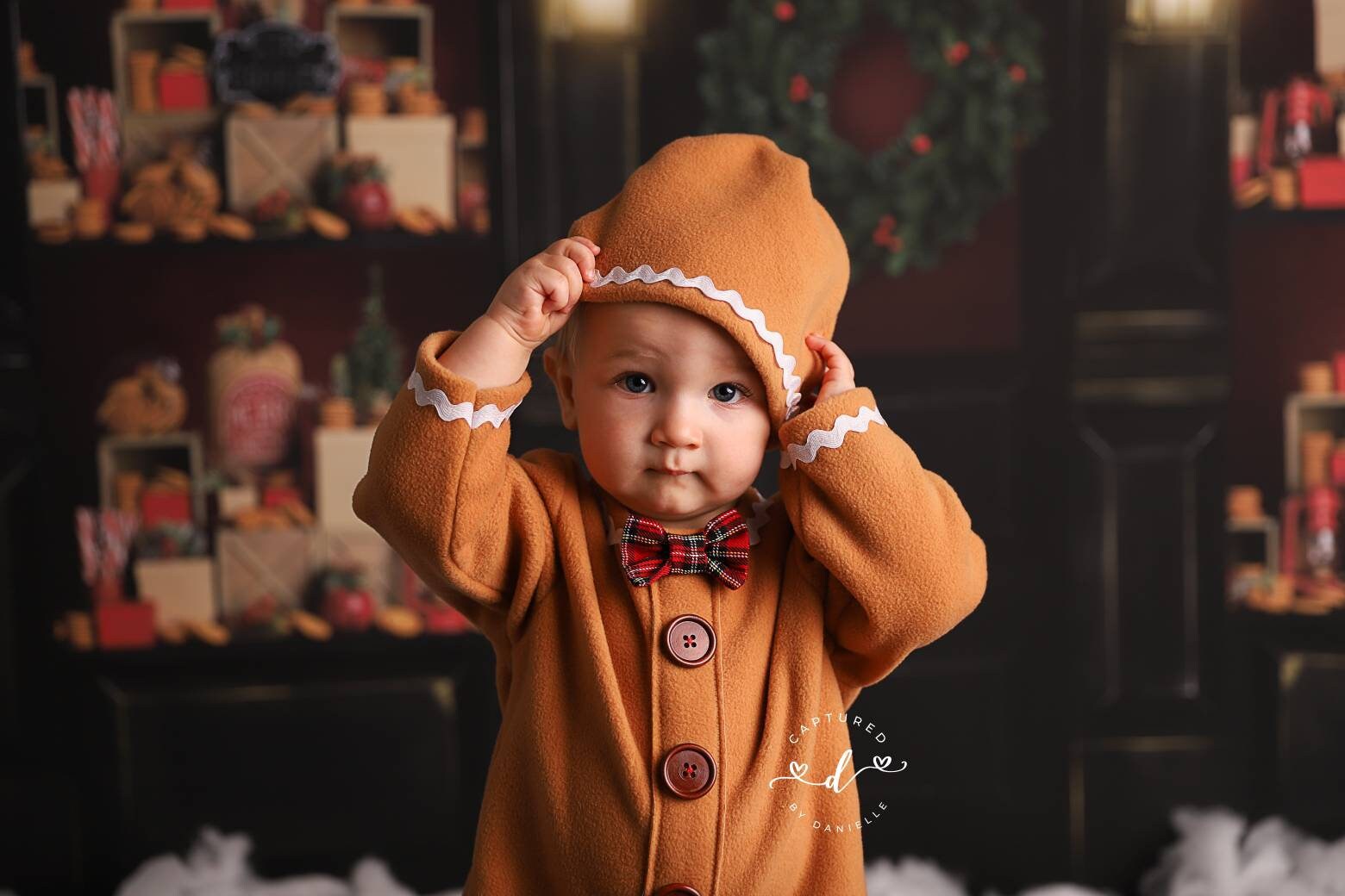 Generico Tutina Neonato Natale Unisex - Pagliaccetto con Manica a Righe Babbo Natale - Vestiti