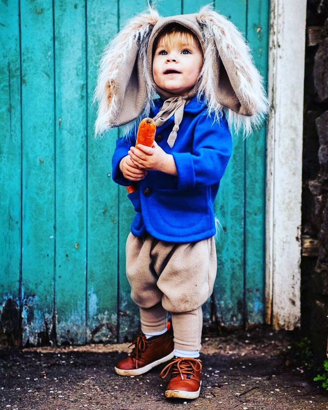 Peter Rabbit hooded Jacket Quilted Jersey Made To Order Clothing Unisex Kids Clothing Jackets & Coats 
