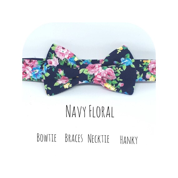 Kids Page Boy Toddler Floral Flowers Pattern 100/% Cotton Pretied Bow Tie Bowtie
