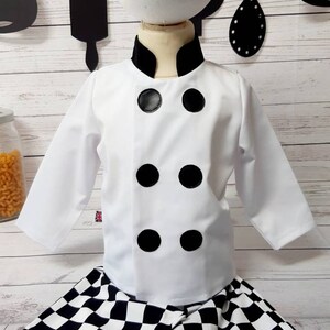 Baby Chef Costume: Cotton Photo Prop Outfit, Cakesmash Outfit image 8