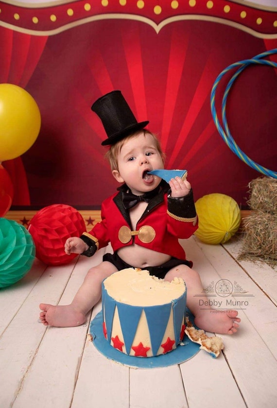 Disfraz de anillo de circo para mujer, disfraz de Halloween rojo, chaqueta  para niño, sombrero de circo león