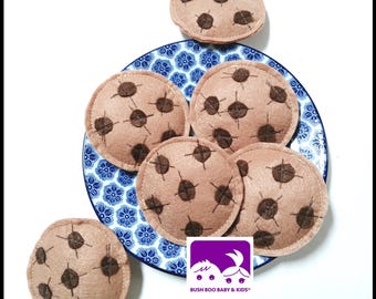 Felt Chocolate Chip Cookie Prop: Christmas Photo-shoot, Pretend Play