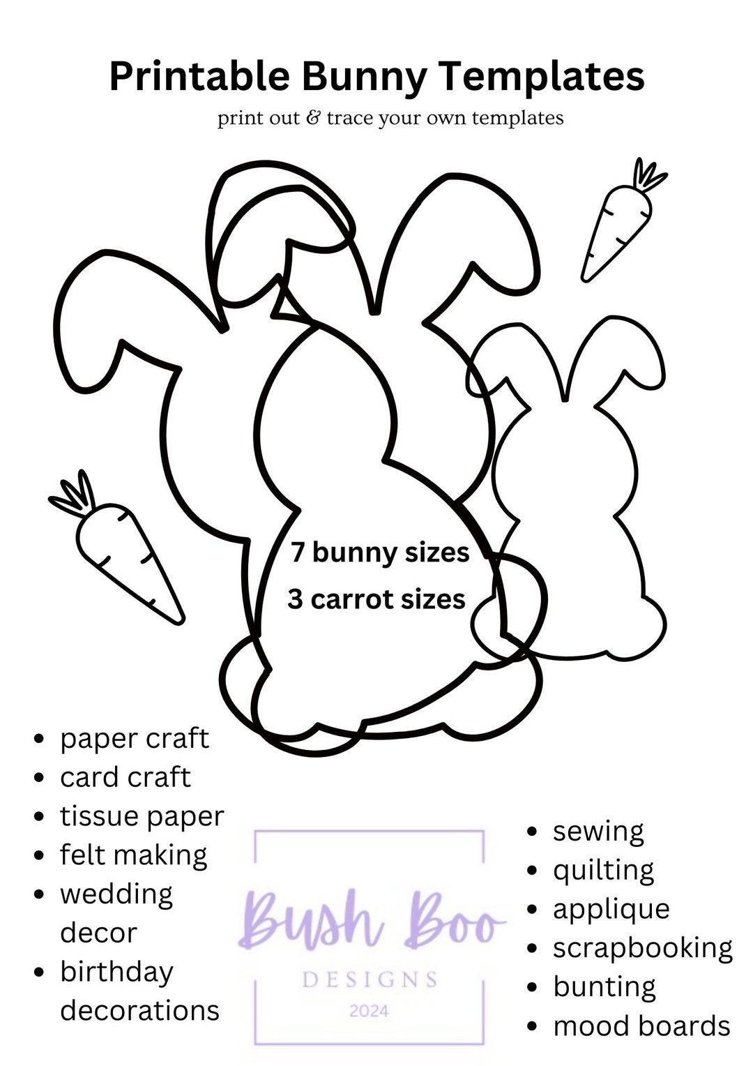 easter-bunny-templates-to-print-out-4-page-bunny-template-paper-craft-project-instant-pdf-download-easter-craft-project-kids-craft-activity-etsy for Free Printable Easter Bunny Templates Easter Bunny Templates to Print Out 4 Page Bunny Template Paper Craft Project INSTANT PDF Download Easter Craft Project Kids Craft Activity - Etsy for Free Printable Easter Bunny Templates