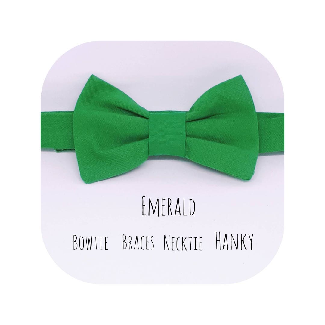 Emerald Green Dickie Bow Tie,boys Green Bowtie, Baby Green Bowtie,kids Cotton Bowtie,toddler Bow