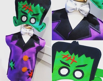 Halloween Frankenstein Costume  Childrens Halloween Dressup kids frankenstein kids frankenstein mask frankenstein outfit scary costume