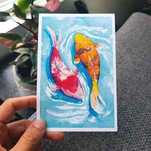 Postkarte - Koi - Koi Postkarte - Koi Fisch - Postcrossing Idee