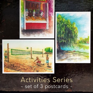 Toronto Postcard Set - Activities Series - Set of 3 Postcards - Popular Postcrossing Item