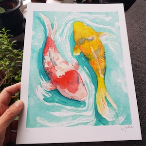 Koi - Toronto Art // Watercolor Giclee Print // Giclee Print of Original Watercolor Painting