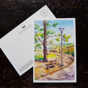Carte postale de Toronto / Toronto Art / Toronto Themed Postcards / Watercolor Postcard / Ashbridges Bay Boardwalk