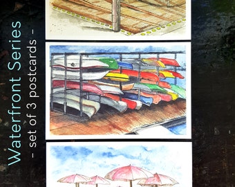 Toronto Postcard Set - Waterfront Series - Set of 3 Postcards - Popular Postcrossing Item