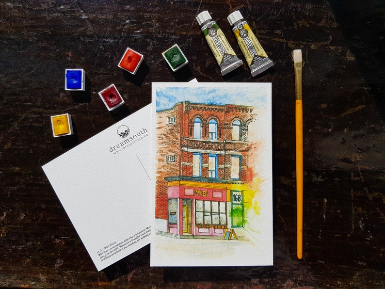 Toronto Postcard / Toronto Art / Toronto Themed Postcards / Watercolor