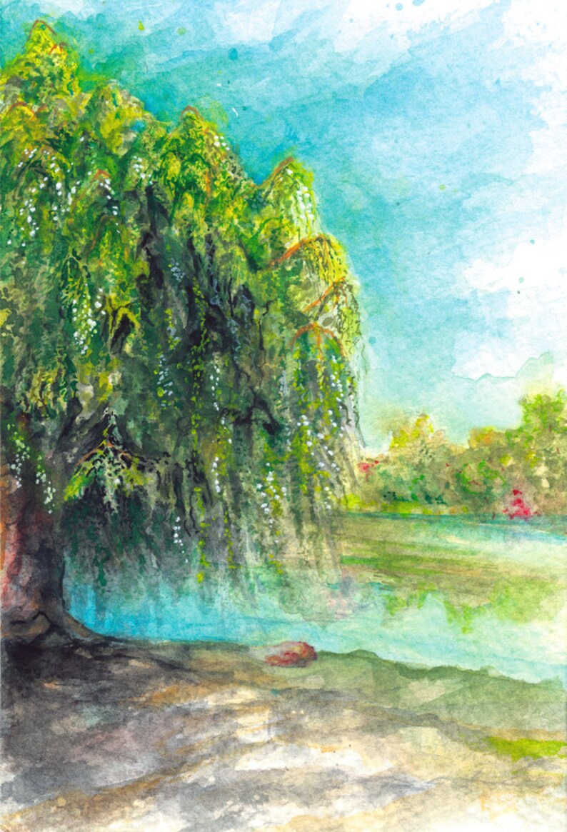 Toronto Art // Watercolor Giclee Print // Giclee Print of Original Watercolor Painting Toogood Pond Park Limited Edition image 1