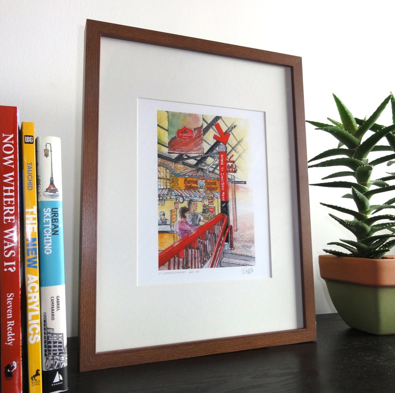 Toronto Art // Watercolor Giclee Print // Giclee Print of Original Watercolor Painting St. Lawrence Market Toronto Limited Edition image 2