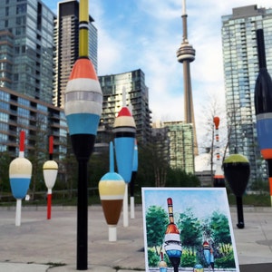 Toronto Postcard / Toronto Art / Toronto Themed Postcards / Watercolor Postcard / Bobber Plazas image 3