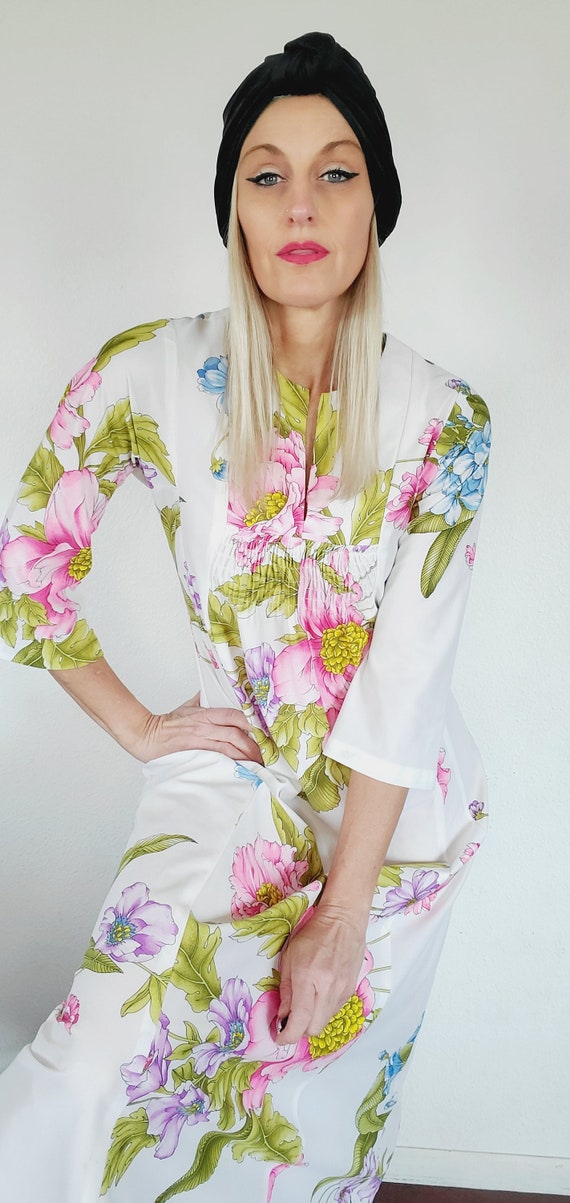 70s Floral Caftan - image 4