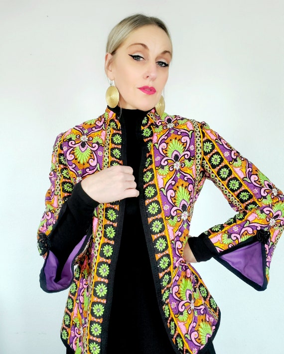 Epic Quilted 1960s Mandarin Collar Jacket