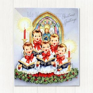 Church Choir Caroling Boys Christmas Image #45 Digital Download