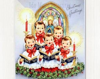 Church Choir Caroling Boys Christmas Image #45 Digital Download