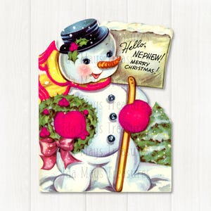 Merry Christmas Snowman Image #35 Digital Download