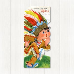 Retro Indian Boy Birthday Digital Image (Digital Download #214)