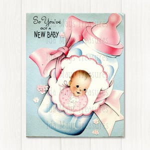 Retro New Baby Bottle Image #445 Digital Download