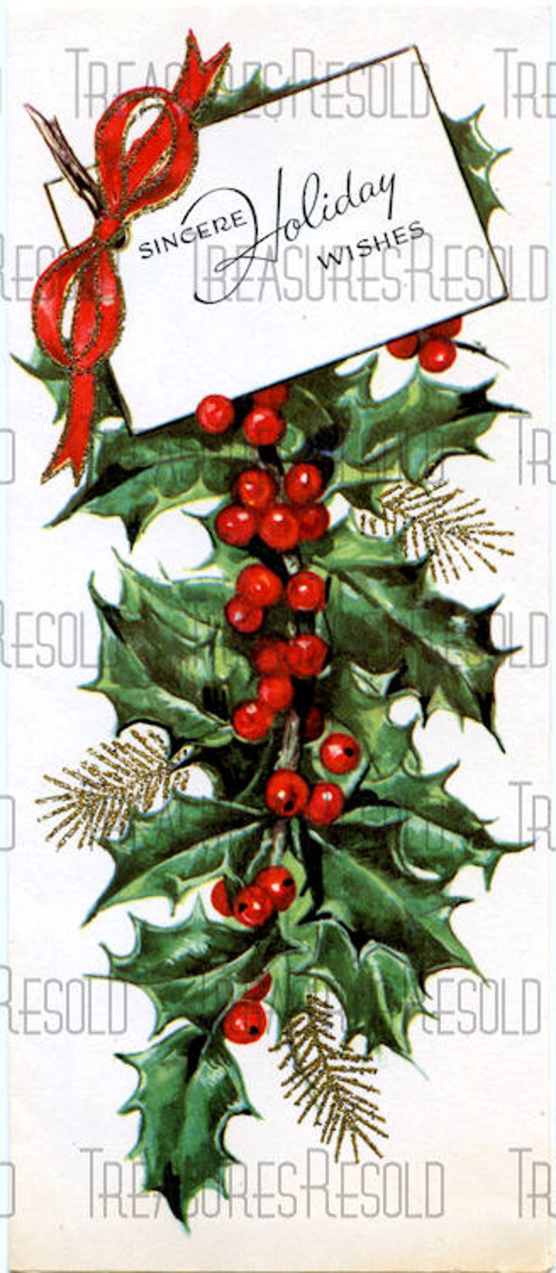 Holly Pine Bough Christmas Image 372 Digital Download - Etsy