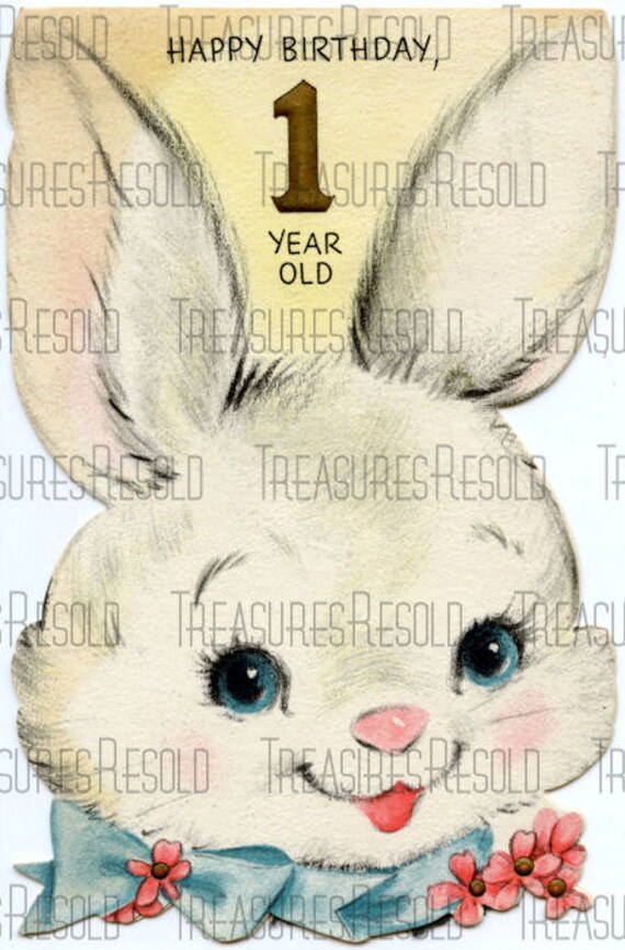 Joyeux Anniversaire Un An Lapin Carte 99 Telechargement Etsy Joyeux Anniversaire Un An Lapin Carte 99 Telechargement Etsy