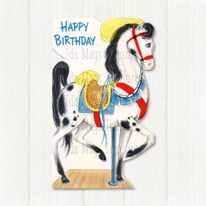 Happy Birthday Carousel Horse Image #315 Digital Download