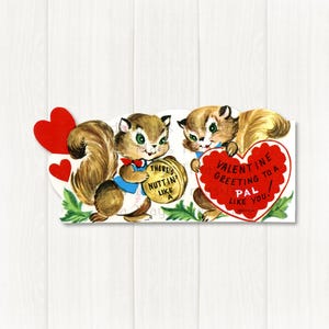 Retro Nuttin Like a Valetine Like You Squirrel Valentine Image #774 Digital Download