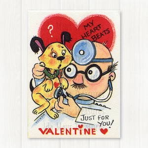 My Heart Beats For You Doctor Puppy Dog Valentine Image #766 Digital Download