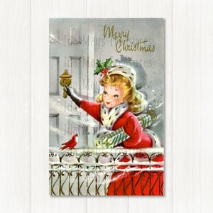 Girl Delivering Presents Christmas Image #208 Digital Download