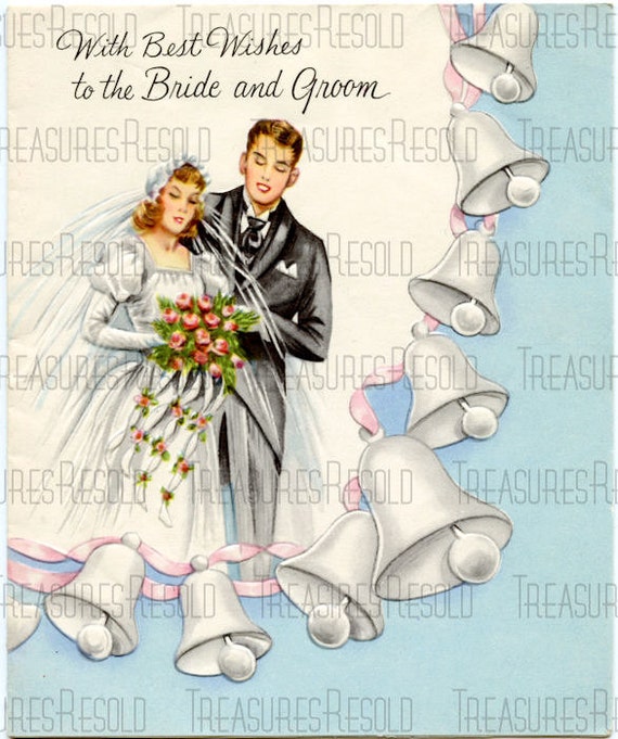 Best Wishes Bride Groom Wedding Card 243 Digital Download Etsy