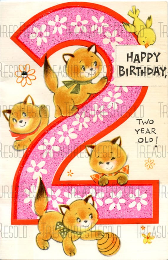 Buon compleanno 2 anni Kitty Cat Immagine 39 Download digitale -  Italia