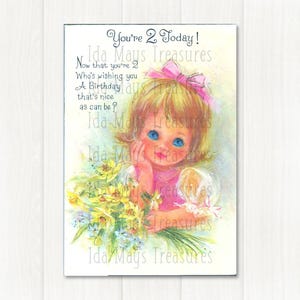 Happy Birthday 2 Year Old Blue Eyed Girl Image #58 Digital Download