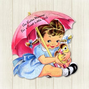 Litte Girl with Chick Easter Image #396 Digital Download