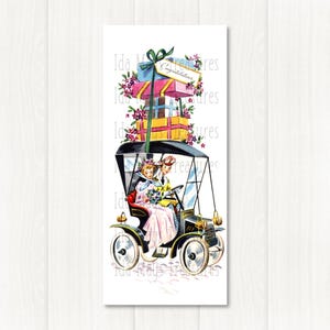 Herzlichen Glückwunsch Braut & Bräutigam im Geschenk gefüllten Auto Hochzeit Bild #557 Digital Download