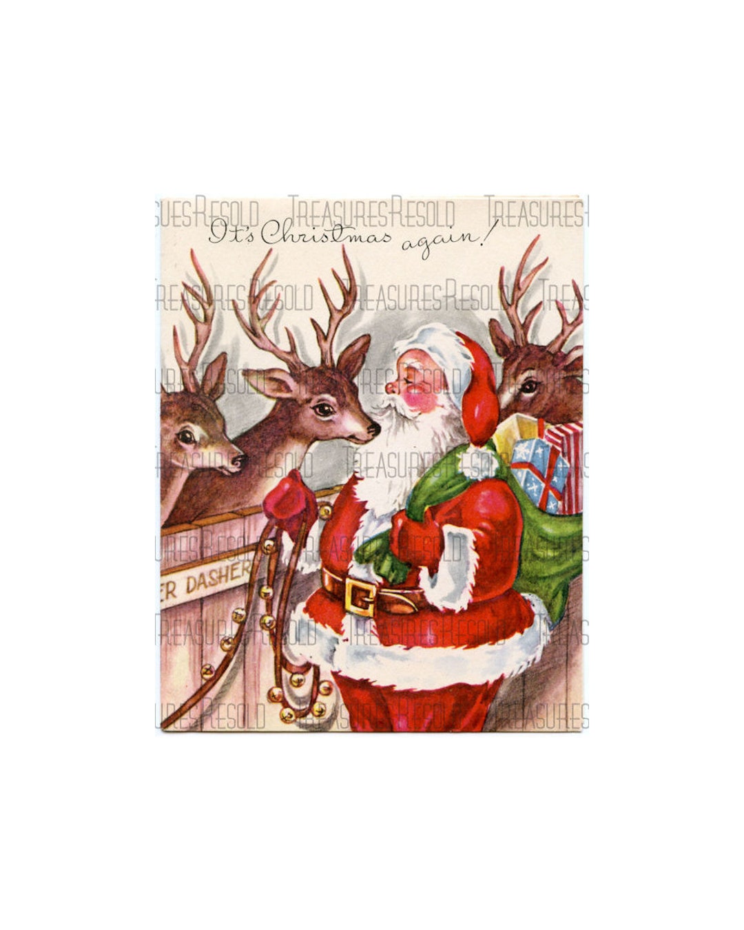 Fabriquer Un Renne De Noël Extérieur Père Noël et renne Image de Noël 27 Téléchargement numérique - Etsy France