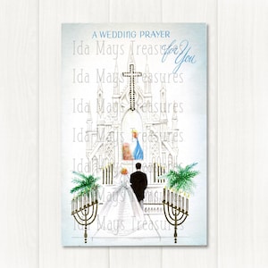 A Wedding Prayer Retro Bride & Groom Wedding Image #239 Digital Download