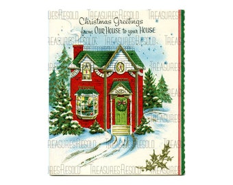 Victorian House Christmas Image #344 Digital Download