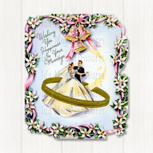Vintage Bride & Groom Wedding Image #260 Digital Download