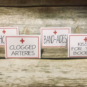 Registered Nurse Graduation Party Table placement cards;
