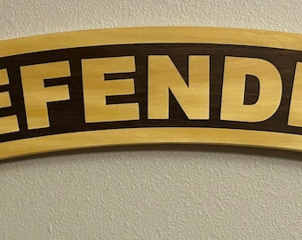 Custom Wood Military Tab (18" Wide)