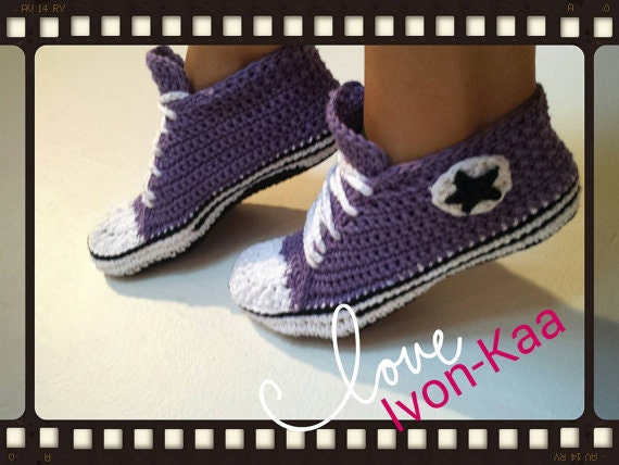 Crochet Pattern WOMAN Inspired by Converse Style Shoes PDF Pattern
